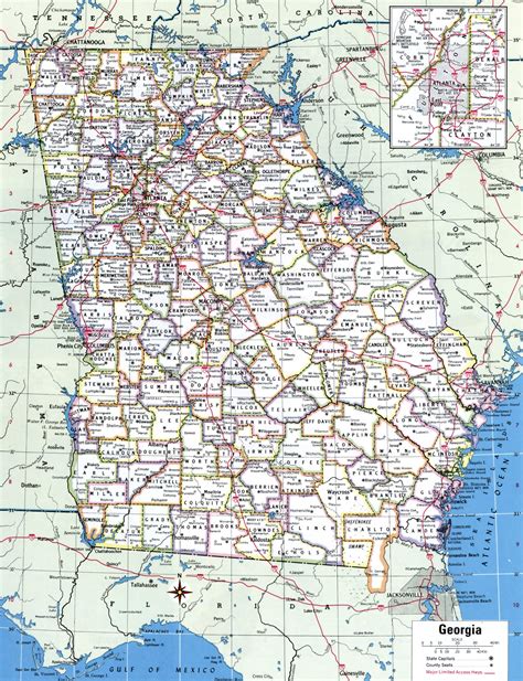 Printable Map Of Georgia Counties