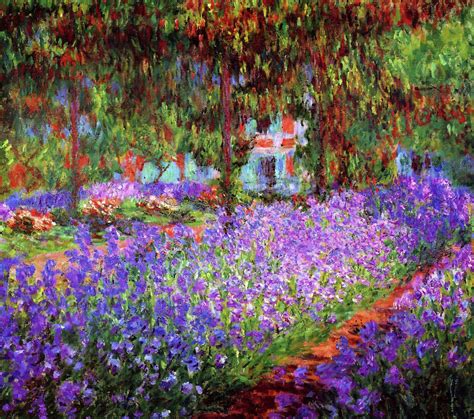 Claude Monet Garden At Giverny Painting - BEST PAINTING