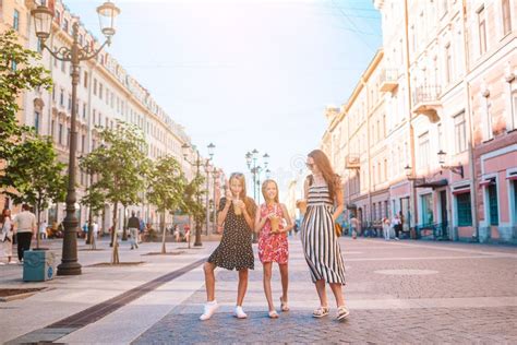 Family on Vacation in Saint Petersburg in Russia Stock Photo - Image of ...