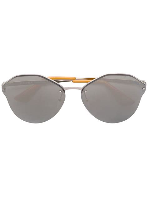 Prada Oversized Round Frame Sunglasses | ModeSens