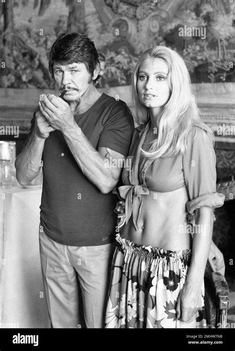 American actor Charles Bronson with his wife Jill Ireland, at a press ...