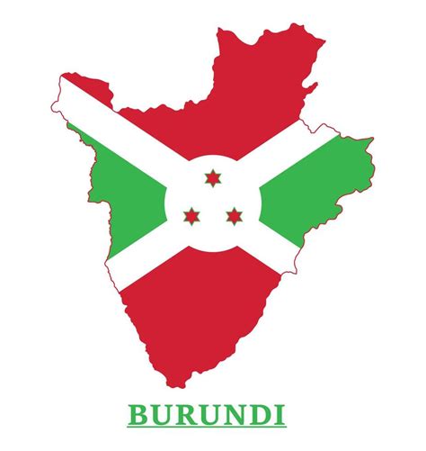 Burundi National Flag Map Design, Illustration Of Burundi Country Flag ...