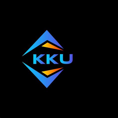 KKU abstract technology logo design on Black background. KKU creative ...