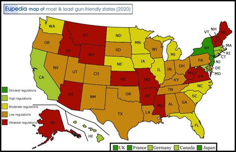 Us Map Gun Laws - Gretal Gilbertine