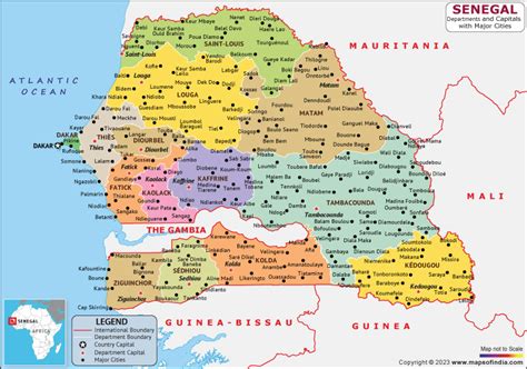 Senegal Map | HD Political Map of Senegal