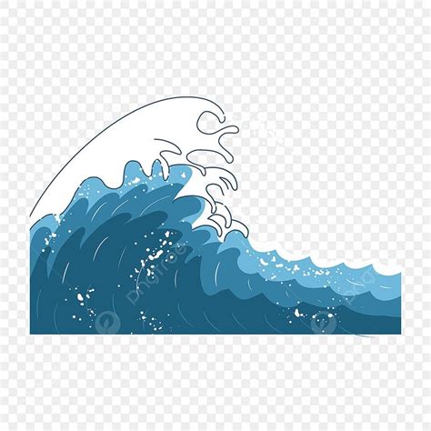 Blue Waves Clipart Transparent Background, Wave Clipart Wave Ocean Wave ...