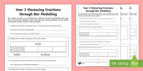 How to Master Fractions Through Bar Modelling Worksheet