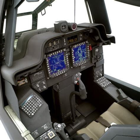 Boeing AH-64D Apache Longbow Attack Helicopter Cockpit 3D Model by CGShape