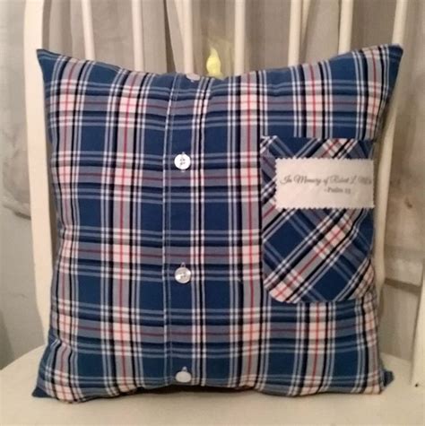 Custom Memory Pillow Made From Loved One's Clothing, Bereavement Gift ...