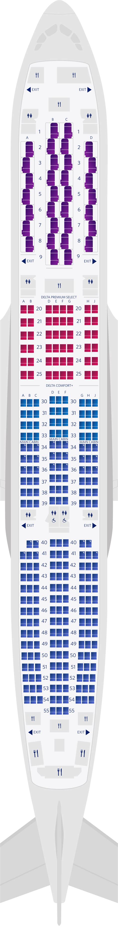 空客A350-900座位图、规格和服务设施 | 达美航空公司