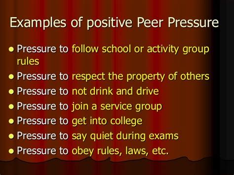 Examples Of Positive Peer Pressure - slideshare