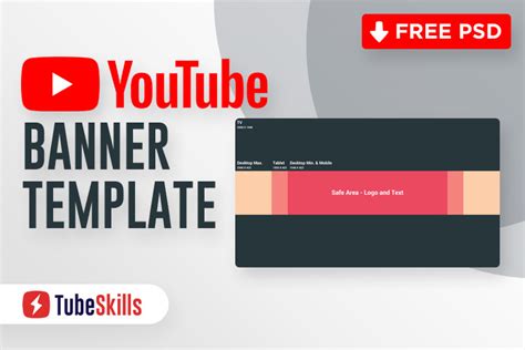 YouTube Banner Template PSD (FREE Download) - Tubeskills