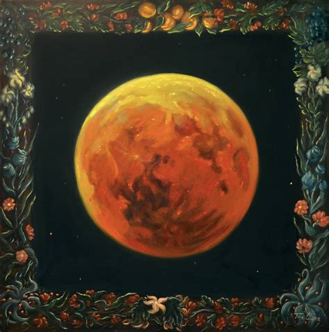 Red Moon Painting by Goce Ilievski | Saatchi Art