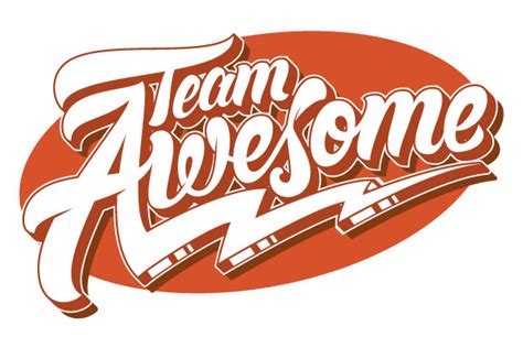 Team Awesome: From Hand-Lettered Logotype to Vector in Adobe Illustrator