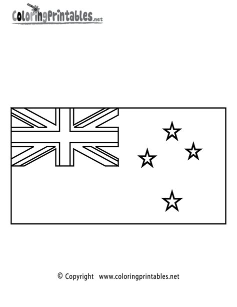 New Zealand Flag Printable Coloring