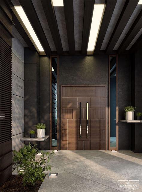 modern villa entrance on Behance | Main entrance door design, Main door ...