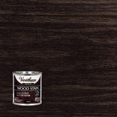 Varathane 8 oz. Ebony Premium Fast Dry Interior Wood Stain (4-Pack ...