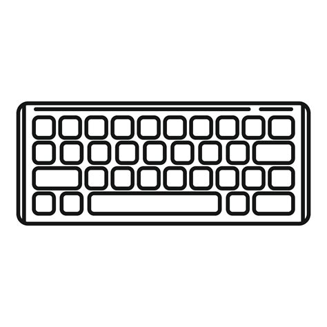 Equipment keyboard icon, outline style 14616126 Vector Art at Vecteezy