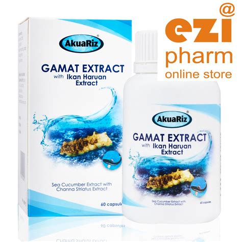 Akuariz Gamat Extract with Ikan Haruan Cap 60's | Shopee Malaysia