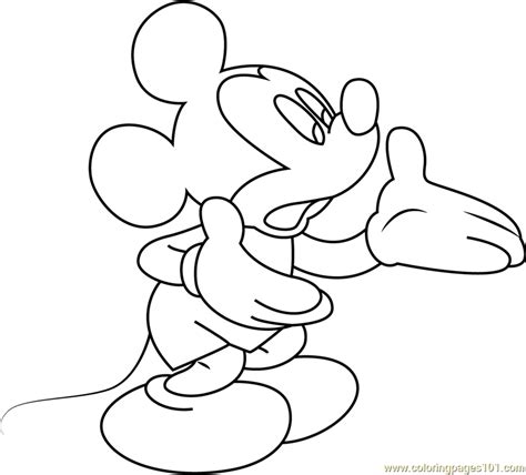 Mickey Mouse Coloring Page for Kids - Free Mickey Mouse Printable ...