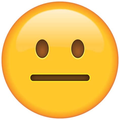 Keep them guessing with the neutral expression of this emoji that ...