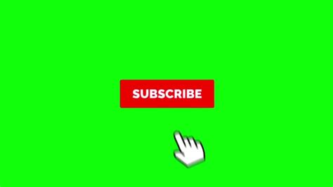 Green Screen Cute Subscribe Button - Free Green Screen Subscribe Button ...