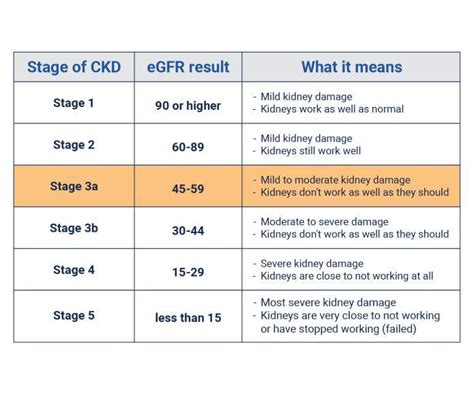 Stages of kidney disease