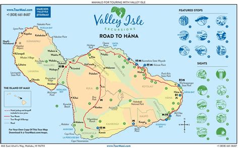 See The Road To Hana | Highway Map & Guide To Hana Maui - Printable Map ...