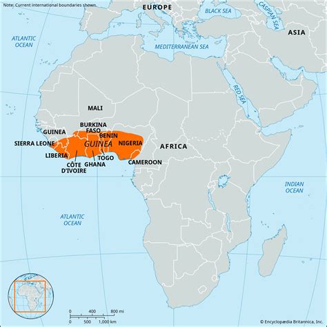 Guinea On A Map Of Africa - Danika Ekaterina