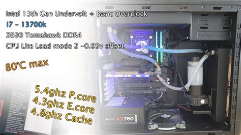 Intel 13th Gen i7 13700K Easy undervolt + Overclock - Cpu Lite Load ...