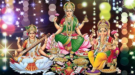 Happy Diwali - Goddess Lakshmi Maa - Laxmi Ganesh Saraswati Pooja ...