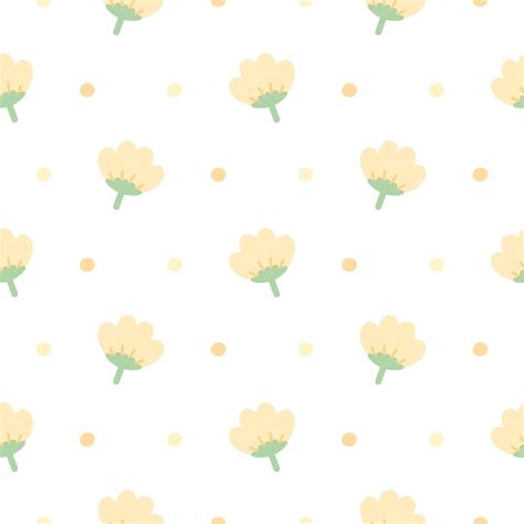 Premium Vector | Cute yellow flowers seamless pattern background