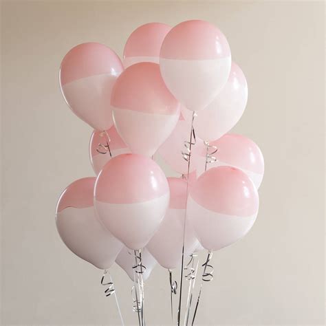 set of 14 pink topped party balloons by bubblegum balloons ...