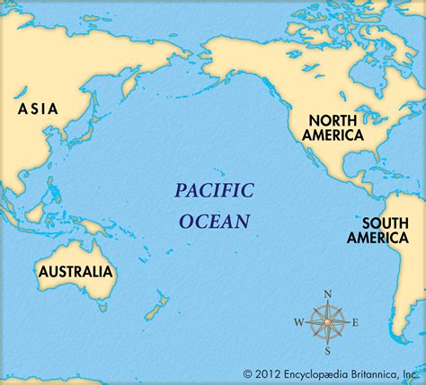 Pacific Ocean | Pacific ocean, Pacific map, Map