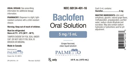 DailyMed - BACLOFEN solution