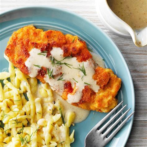 Pork Schnitzel with Sauce Recipe: How to Make It | Taste of Home