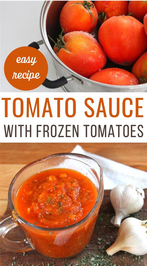 How to Make Homemade Tomato Sauce with Frozen Tomatoes • a traditional life