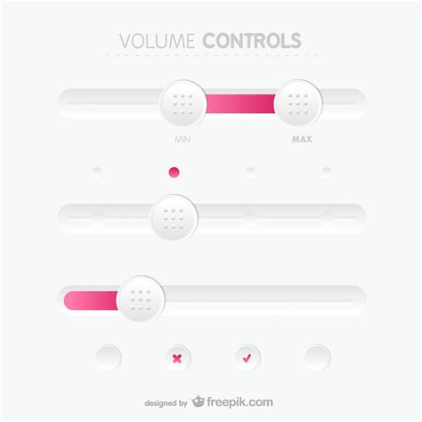 Free Vector | Volume buttons control panel