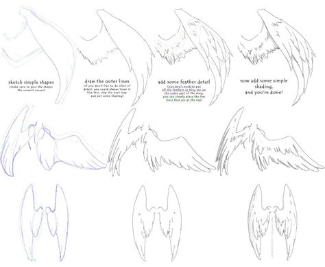 wing reference for phantasm | Wings drawing, Angel drawing, Manga drawing