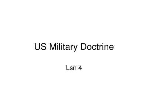 PPT - US Military Doctrine PowerPoint Presentation, free download - ID ...