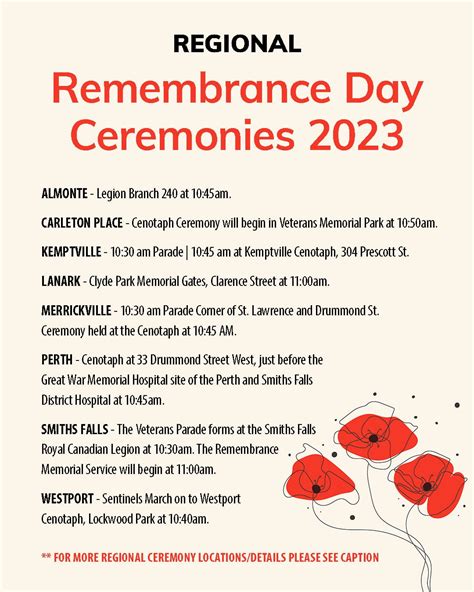 2023 Remembrance Day Ceremonies Across Lanark County, North Leeds ...