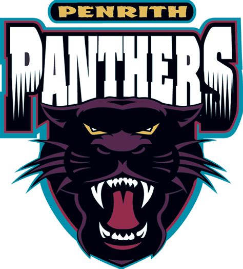 Penrith Panthers Primary Logo (1998) - A black and purple panther head ...