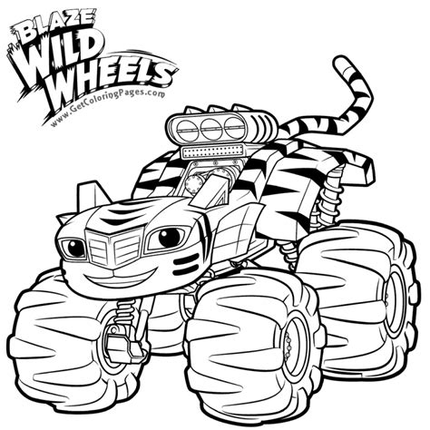 Stripes Blaze and the monster machines coloring pages | Kids printable ...