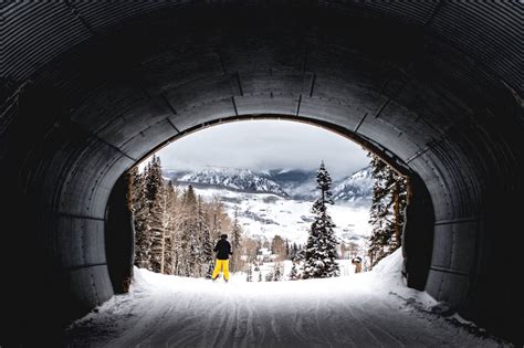 🥇 Image of tunnel nature trees winter snow mountains skiing - 【FREE ...