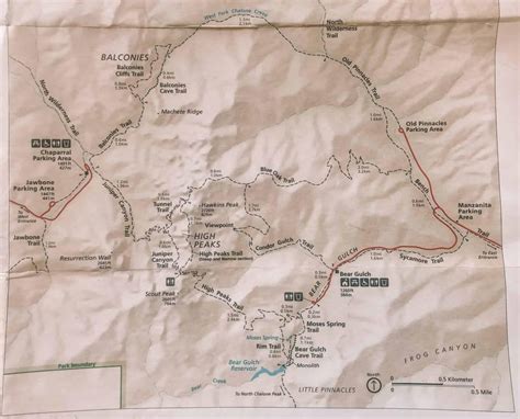 Pinnacles National Park Map