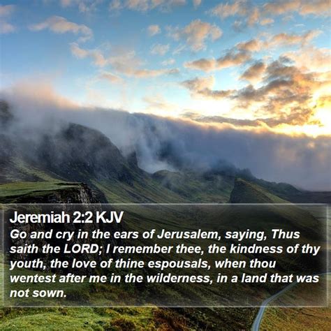 Jeremiah 2:2 KJV Bible Verse Images