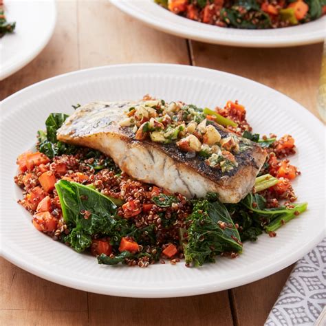 Recipe: Crispy Barramundi with Quinoa & Roasted Carrot Salad - Blue Apron