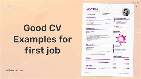 8 CV Examples for First Job (Templates + Guide for 2023)