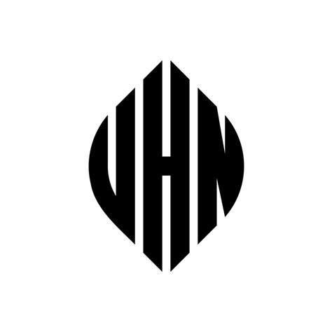 UHN circle letter logo design with circle and ellipse shape. UHN ...