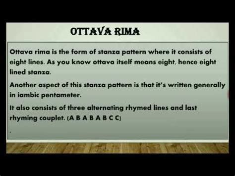 Ottava Rima - YouTube